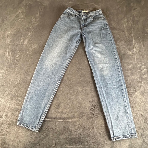 Levi's Denim - Levis Premium 80s Mom Jeans Light Wash High Rise Tapered Blue Denim 28